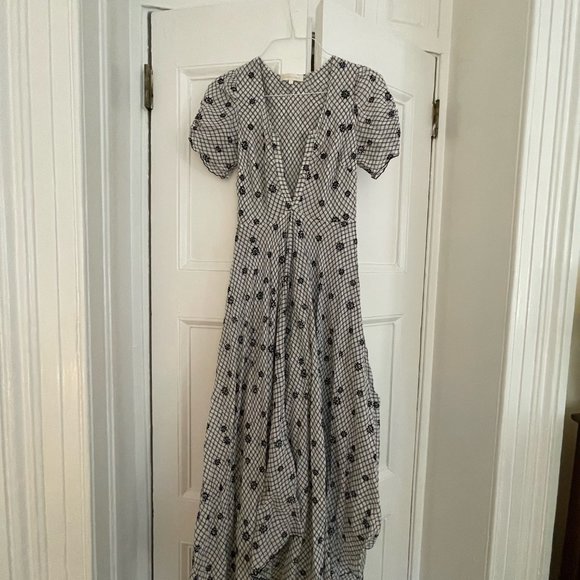 LOVESHACKFANCY Coralie Dress - Charcoal; Size 4 - Picture 2 of 5